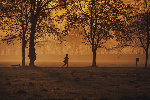Running through rural farmland to build endurance and stamina.